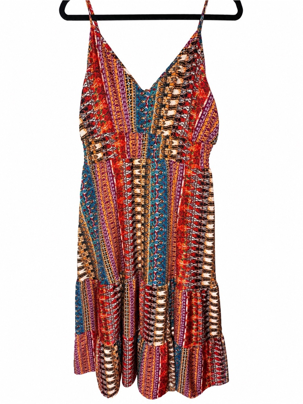 Boho Print Spaghetti Strap Sundress – XXL